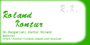 roland kontur business card